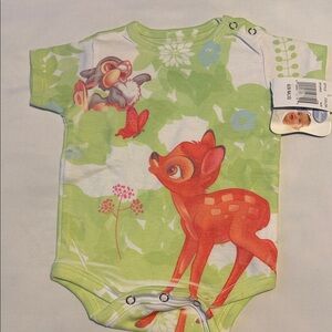 Disney Baby Green and Red Bambi Onesie
